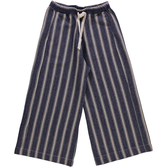 Poudre Organic Womens Trousers SANTAL Blue Stripe