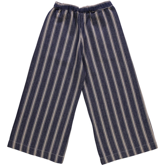 Poudre Organic Womens Trousers SANTAL Blue Stripe