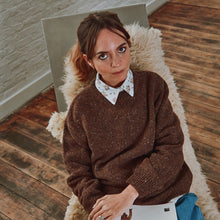  Poudre Organic Womens Wool Jumper THÉ Speckled Chocolate