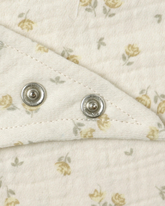 Quincy Mae Bandana Scarf Bibs 2 Pack Golden Floral Blue Floral