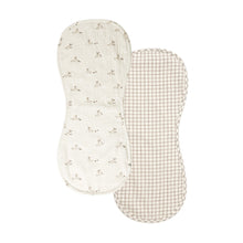  Quincy Mae Burp Cloth 2 Pack Bunnies Cedar Check