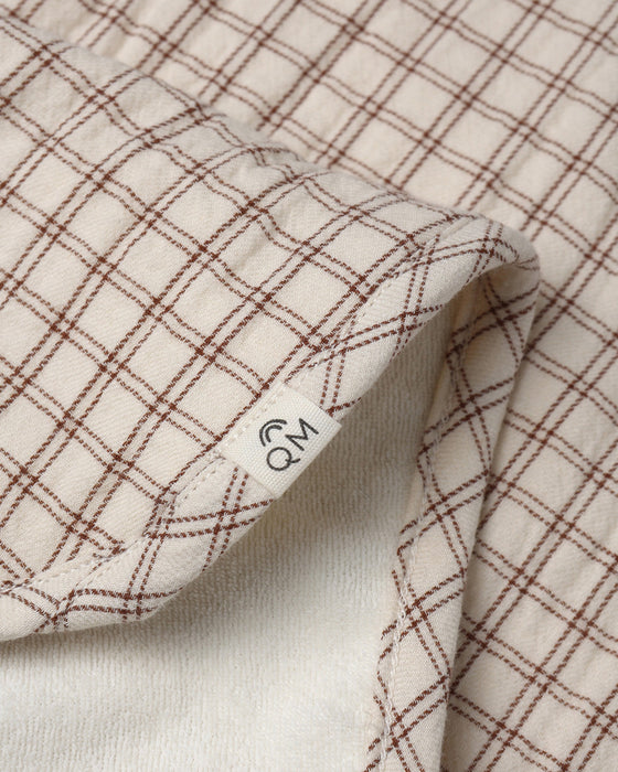 Quincy Mae Burp Cloth 2 Pack Bunnies Cedar Check