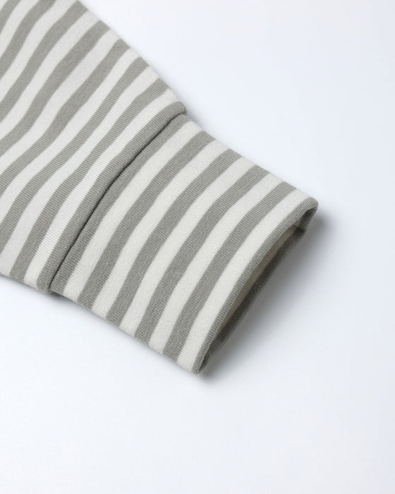 Quincy Mae Drawstring Pant Fern Stripe