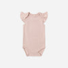 Quincy Mae Flutter Sleeve Bodysuit Blush