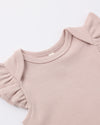 Quincy Mae Flutter Sleeve Bodysuit Blush