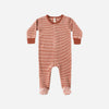 Quincy Mae Hidden Snap Footie Candy Stripe