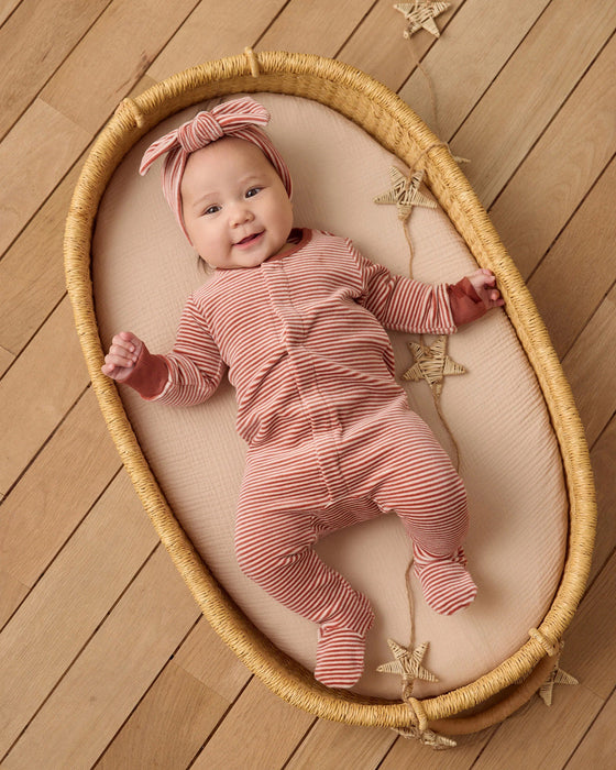 Quincy Mae Hidden Snap Footie Candy Stripe