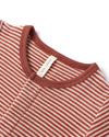 Quincy Mae Hidden Snap Footie Candy Stripe