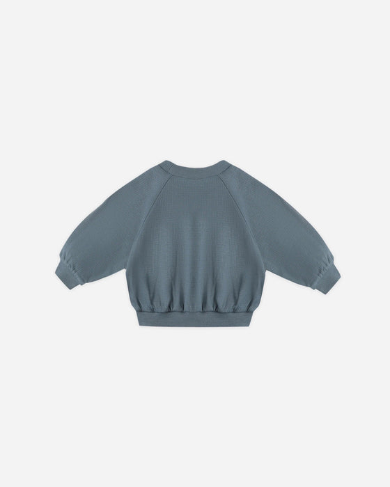 Quincy Mae Pocket Sweatshirt Ocean