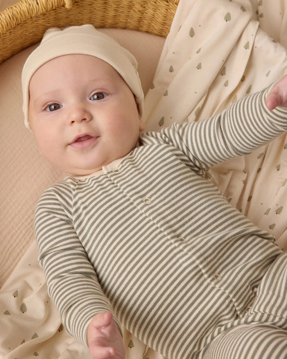 Quincy Mae Pointelle Long John Forest Stripe