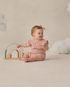 Quincy Mae Pointelle Ruffle Romper Blush