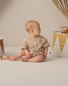 Quincy Mae Relaxed Short Sleeve Bubble Romper Lion