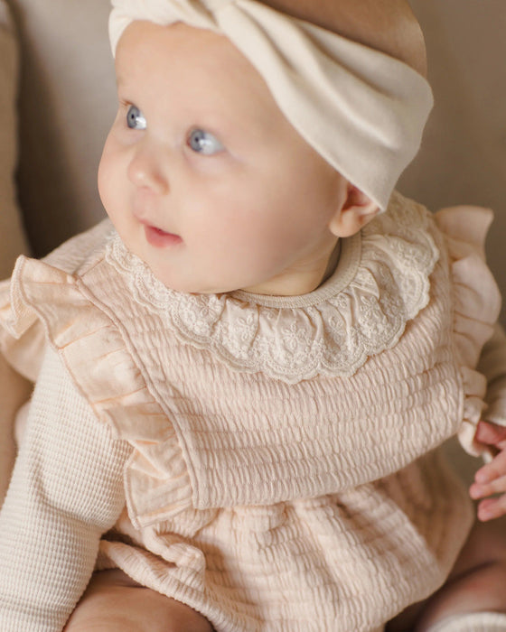 Quincy Mae Ruffle Collar Bodysuit Natural