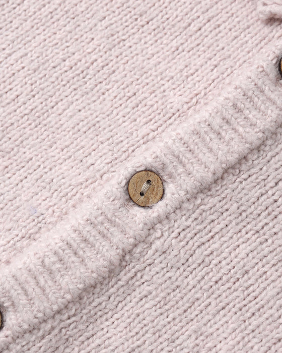 Quincy Mae Ruffle Collar Cardigan Lilac