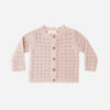 Quincy Mae Scalloped Cardigan Blush