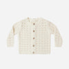 Quincy Mae Scalloped Cardigan Natural