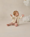 Quincy Mae Scalloped Cardigan Natural