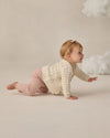 Quincy Mae Scalloped Cardigan Natural