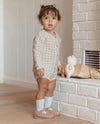 Quincy Mae Scalloped Cardigan Natural