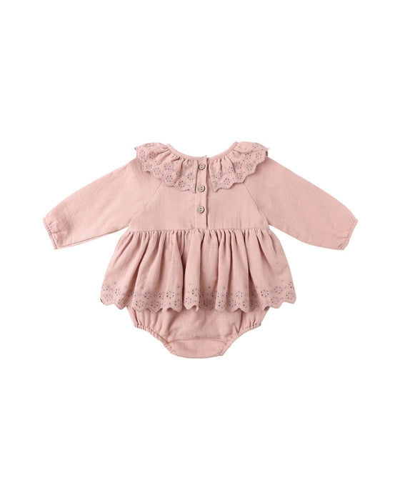 Quincy Mae Thalia Romper Rose