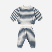  Quincy Mae Waffle Slouch Set Ocean Stripe