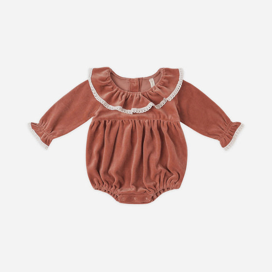 Quincy Mae Wendy Romper Cranberry