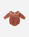 Quincy Mae Wendy Romper Cranberry
