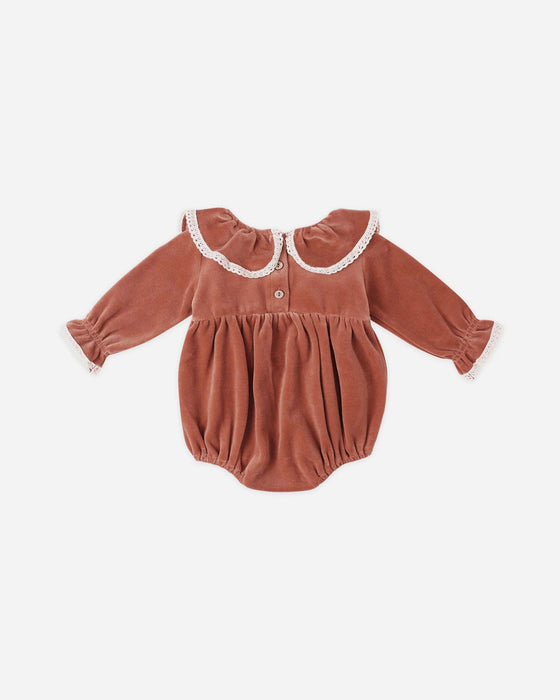 Quincy Mae Wendy Romper Cranberry