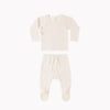 Quincy Mae Wrap Top Footed Pant Set Ditsy