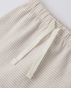 Quincy Mae Wrap Top Footed Pant Set Oat Micro Stripe