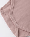 Quincy Mae Short Sleeve Waffle Bodysuit Mauve