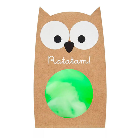 Ratatam Marbled owl bouncy ball green 57mm