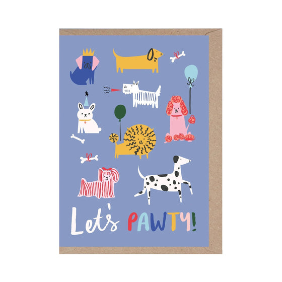 Rumble Cards Greeting Card Birthday Lets Pawty