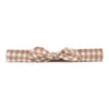 Baby Bow Headband - Fawn Gingham
