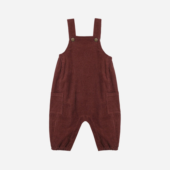 Rylee Cru CARGO OVERALLS BURGUNDY