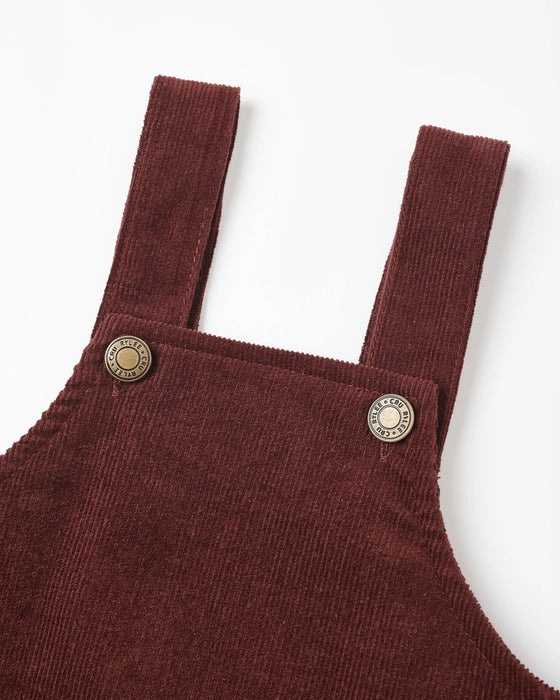 Rylee Cru CARGO OVERALLS BURGUNDY