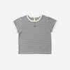 Rylee Cru Pointelle Tee Navy Stripe