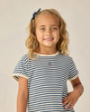 Rylee Cru Pointelle Tee Navy Stripe