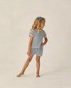 Rylee Cru Pointelle Tee Navy Stripe