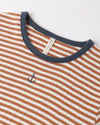 Rylee Cru Pointelle Tee Poppy Stripe