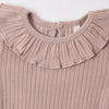 Ruffle Collar Bodysuit - Rosewood