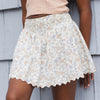Rylee Cru Teen Smocked V Mini Skirt Bloom