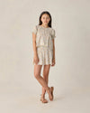 Rylee Cru Teen Smocked V Mini Skirt Bloom