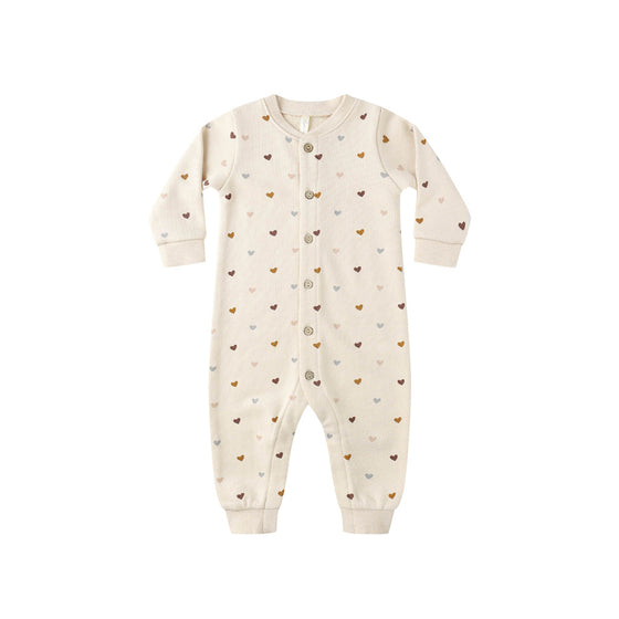 Rylee and Cru Button Down Jumpsuit Hearts