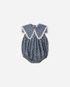 Rylee And Cru Porter Romper Ditsy Marine