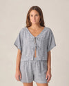 Rylee And Cru Womens Juniper Set Marine Gingham