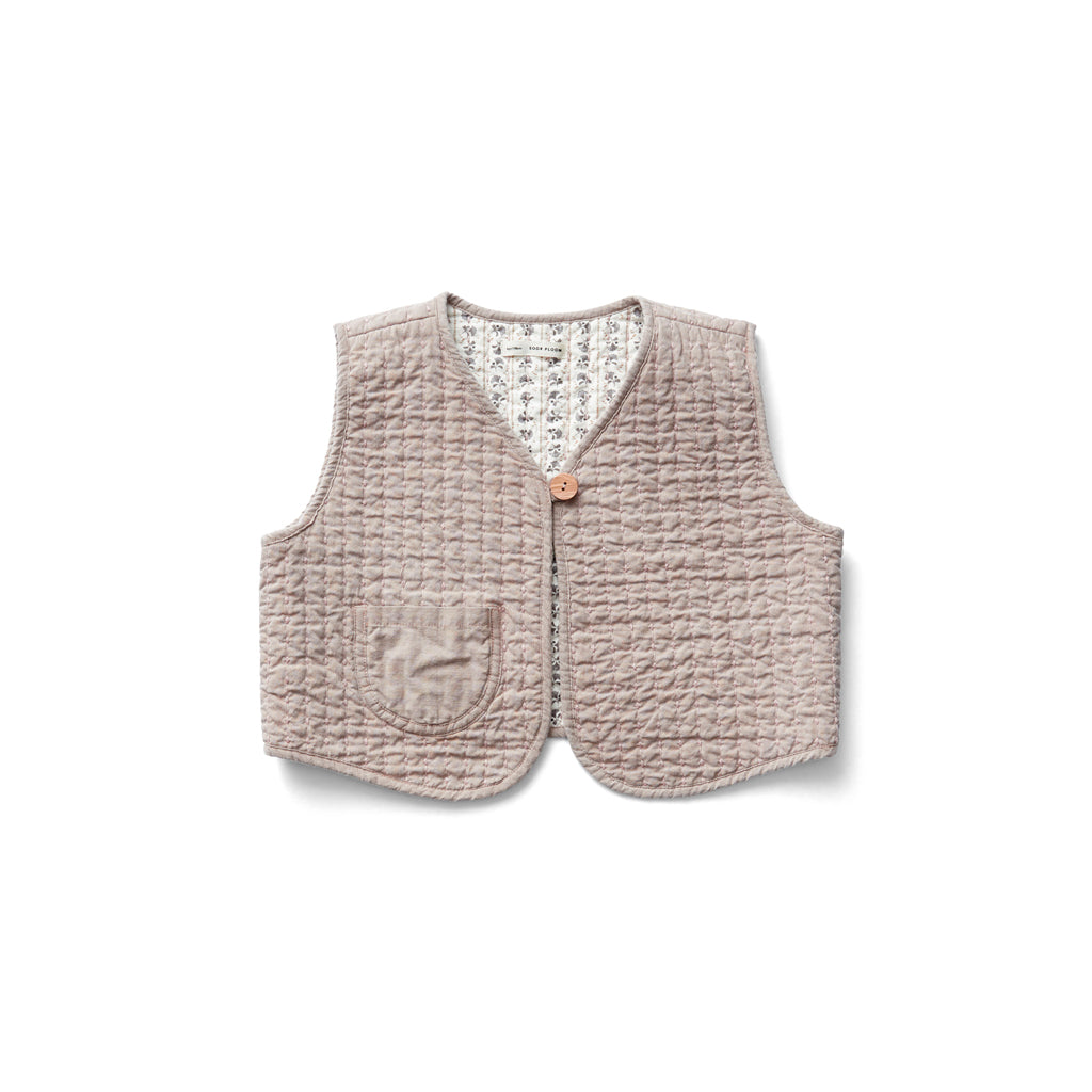soor ploom■Everdine Vest■Flax■6y soor ploom everdine vest in marmalade at Little
