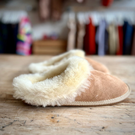 Sheep by the Sea Adult Sheepskin Slippers