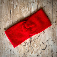  Sheep by the Sea Cashmere Merino Wool Twist Headband Red