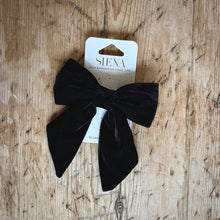  Large velvet hairbow - Black